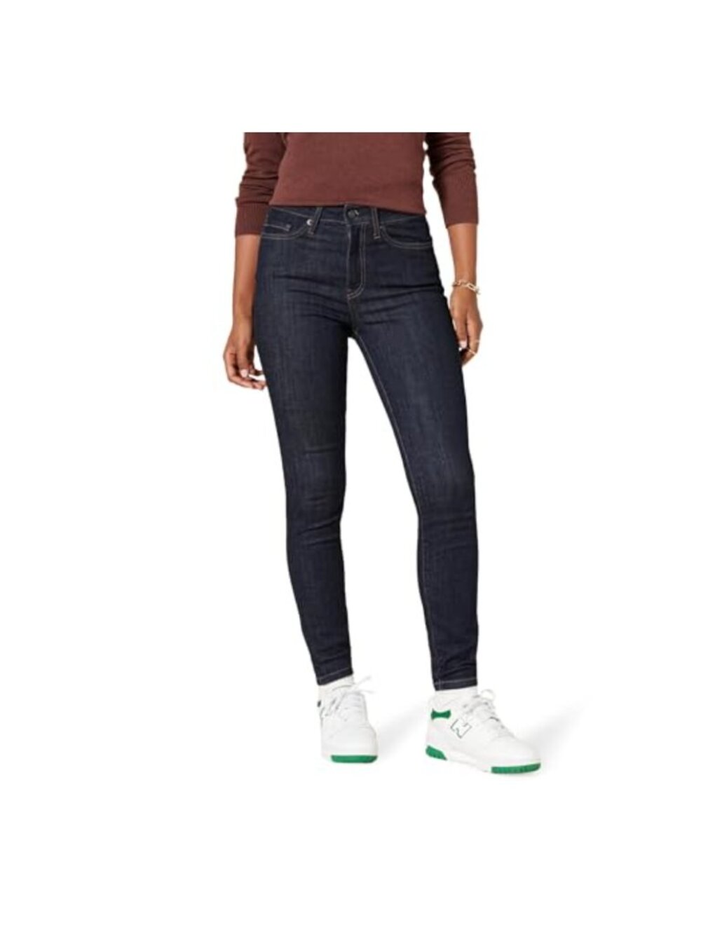 Women's High-Rise Skinny Jeans Stretch Cotton Blend Five-Pocket